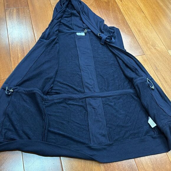 Athleta Lotus Vest Hoodie Navy Blue Long Full Zip Sleeveless size XXS - Picture 8 of 13